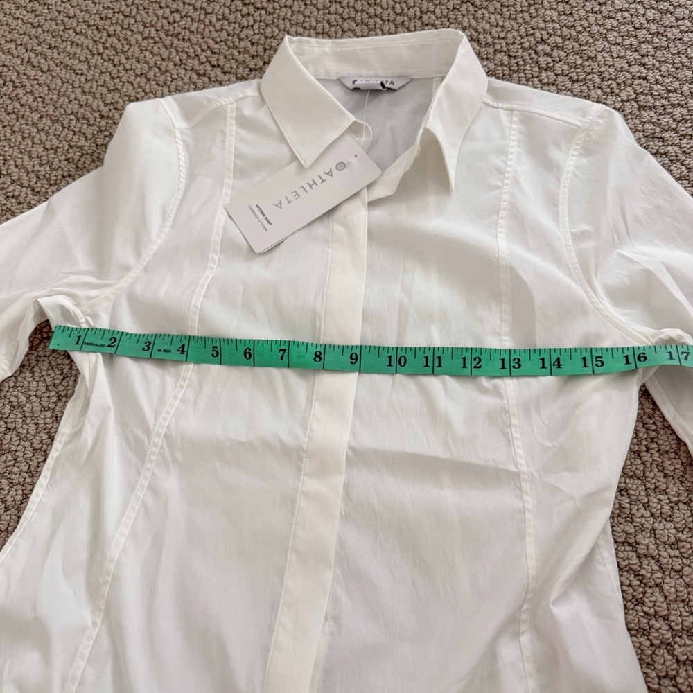 Athleta Womens NWT S Crisp White Collared Shirt - Picture 6 of 11